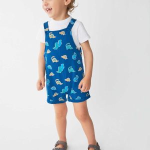 Conjunto peto dinosaurios niño